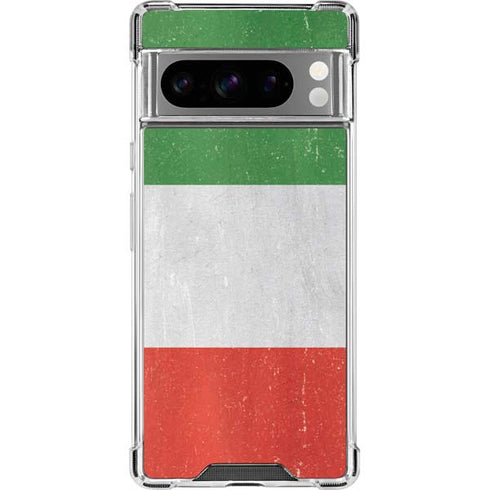 Italy Flag Distressed Google Pixel 8 Pro Clear Case